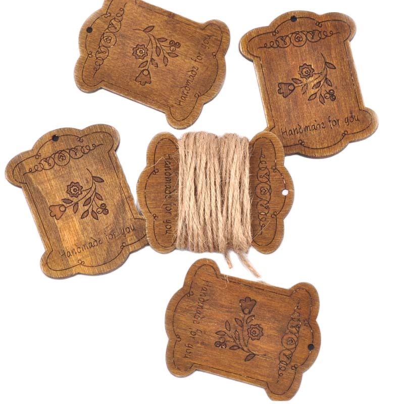 Organza Ribbon Spool - 5 Buah/Lot Pola Bunga Coklat Kayu
