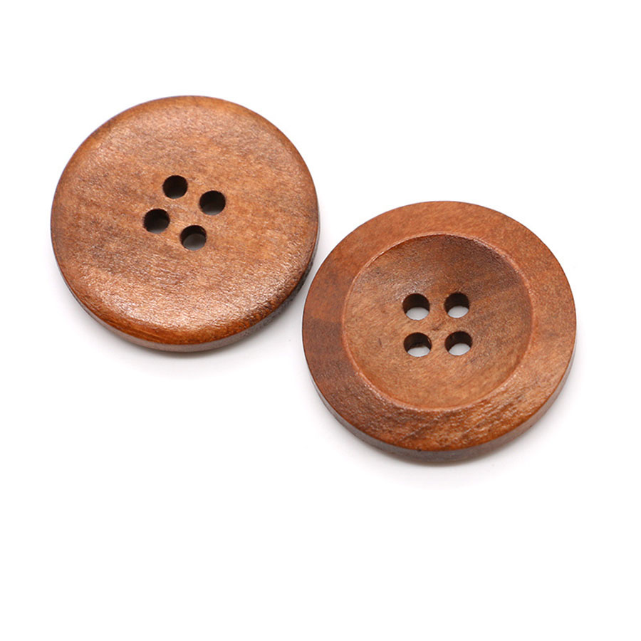 Embellishments For Scrapbooking - 10 buah 18mm kancing kayu bulat