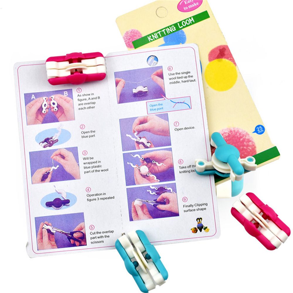 Pom Pom Maker Tool - 2 Buah/Lot Kit Tangan Kerajinan Jarum