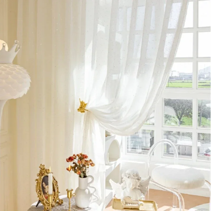 Sequin Fabric Panel - Tirai Tipis Perancis untuk Ruang Tamu