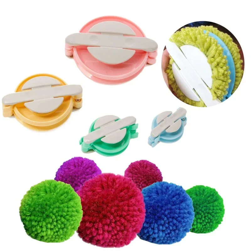 Pom Pom Maker Tool - Alat Pembuat Bola Wol 4 Ukuran,