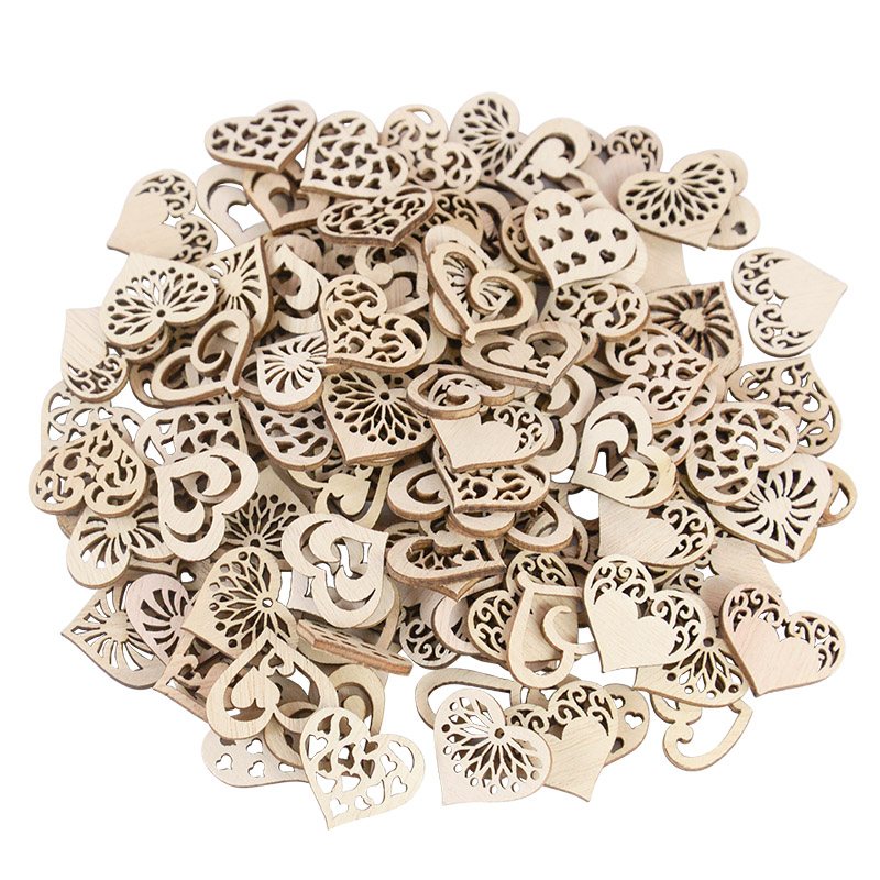 Embellishments For Scrapbooking - 100 buah pola hati berongga kecil