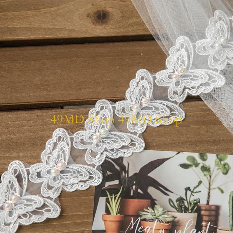 Lace Ribbon Trim - 49MD 1 Yard Ikatan Simpul untuk