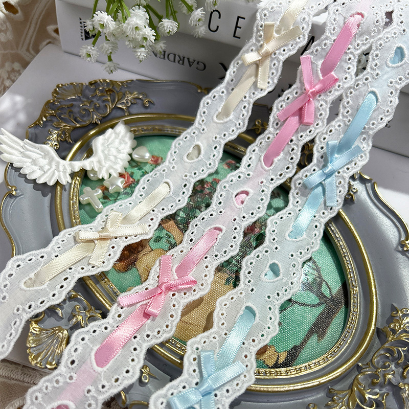 Lace Ribbon Trim - 1yard pita renda berlipat Lolita DIY