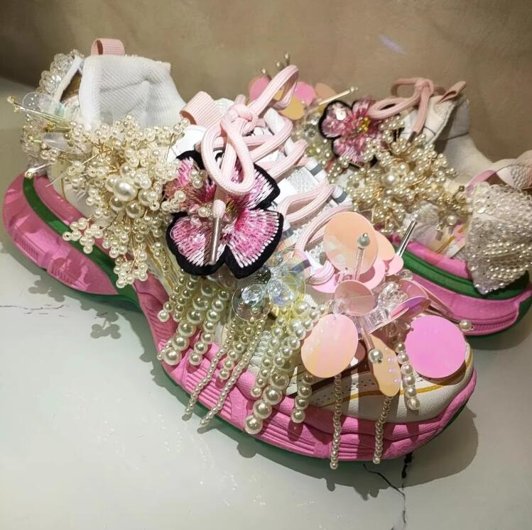 Tassel Fringe Trim - Sepatu Sneakers Wanita Kasual Model Princess