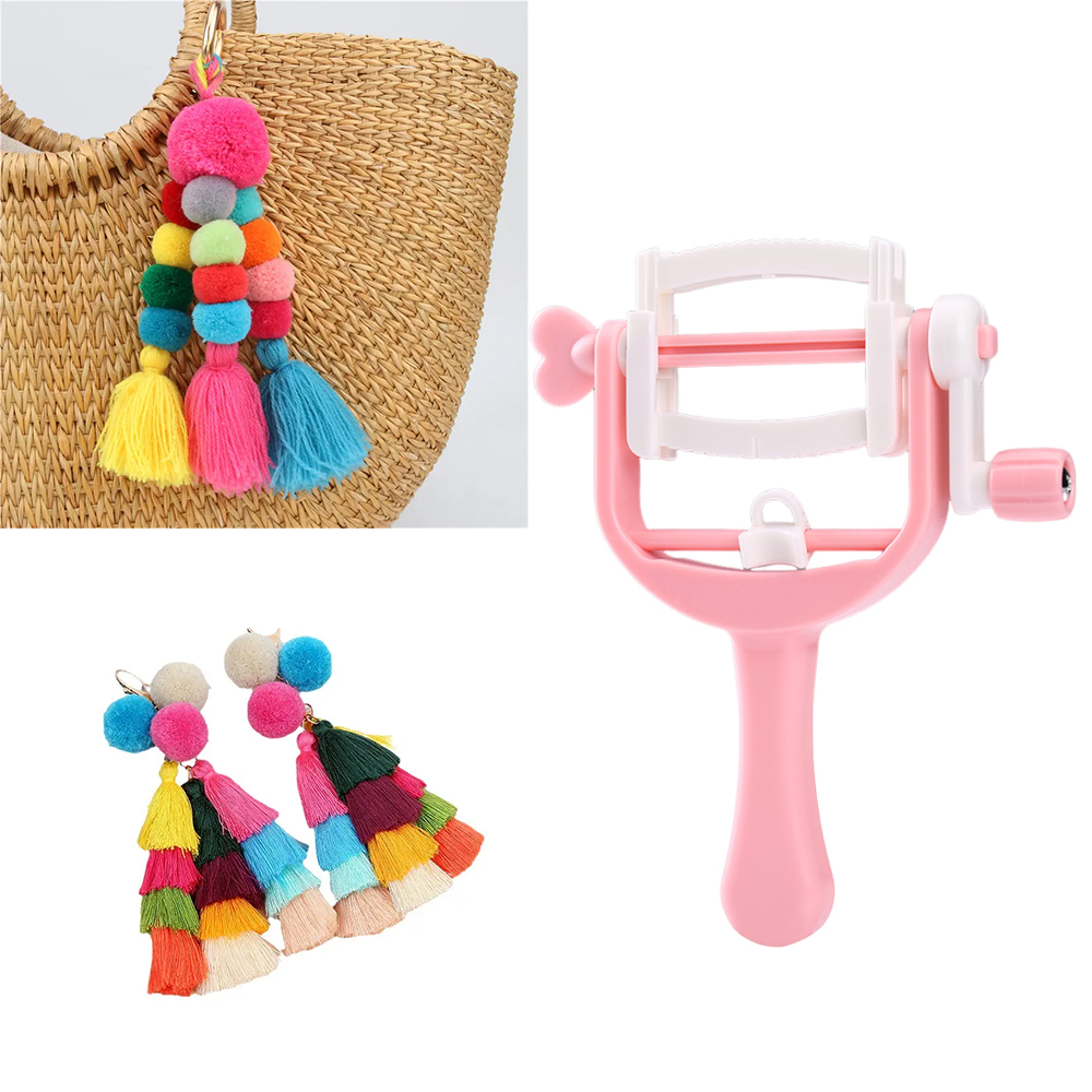 Pom Pom Maker Tool - DIY rumah engkol tangan tali mesin