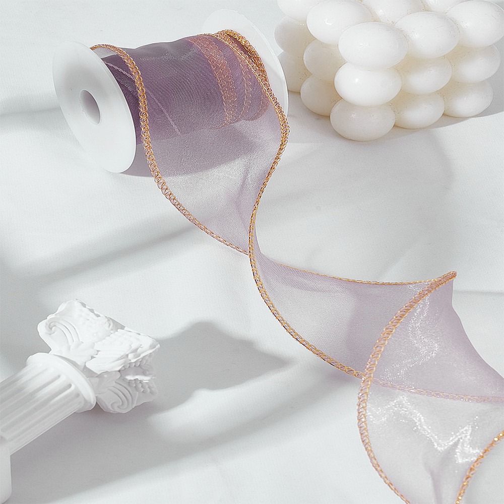 Organza Ribbon Spool - Pita Organza Poliester 5 Yard dengan