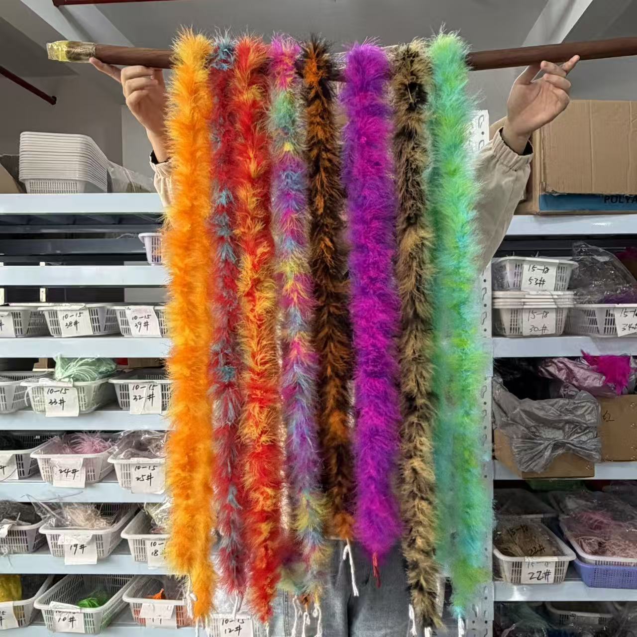 Feather Trim Marabou - Bulu Marabou Warna-warni 2 Meter, Bulu
