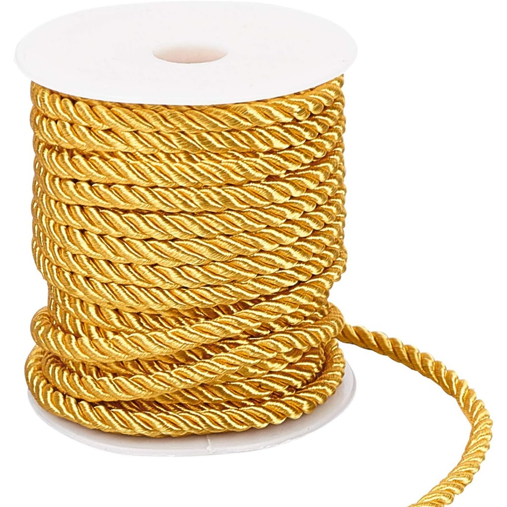 Cord Trim Twisted - 59 kaki kabel emas 5mm tali