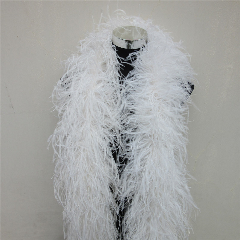 Feather Trim Marabou - 2 Meter 6 Lapisan Putih Bulu