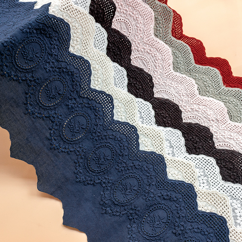 Lace Ribbon Trim - 2Yar Katun Warna-warni Bordir Renda Pita