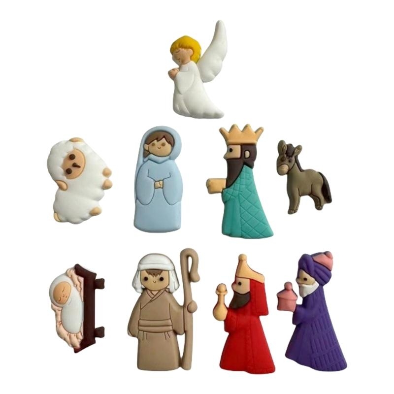 G6kf 9pcs/set kelahiran kelahi - Christmas Craft Embellishment ulasan dan harga