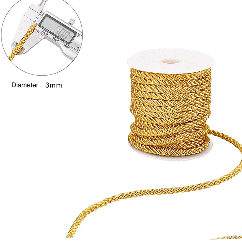 Tali Nilon Dekoratif 3mm 10m,  - Cord Trim Twisted ulasan dan harga
