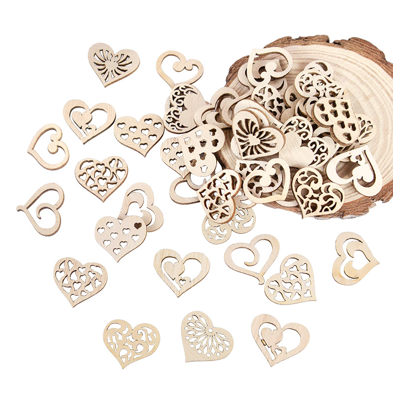 100 buah pola hati berongga ke - Embellishments For Scrapbooking ulasan dan harga