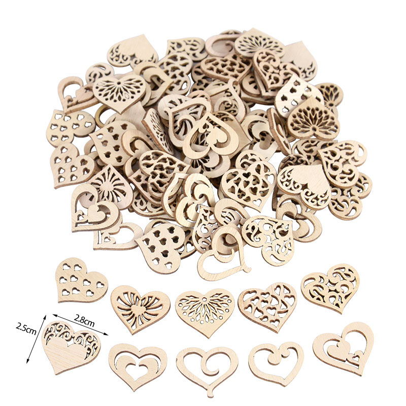 100 buah pola hati berongga ke - Embellishments For Scrapbooking ulasan dan harga