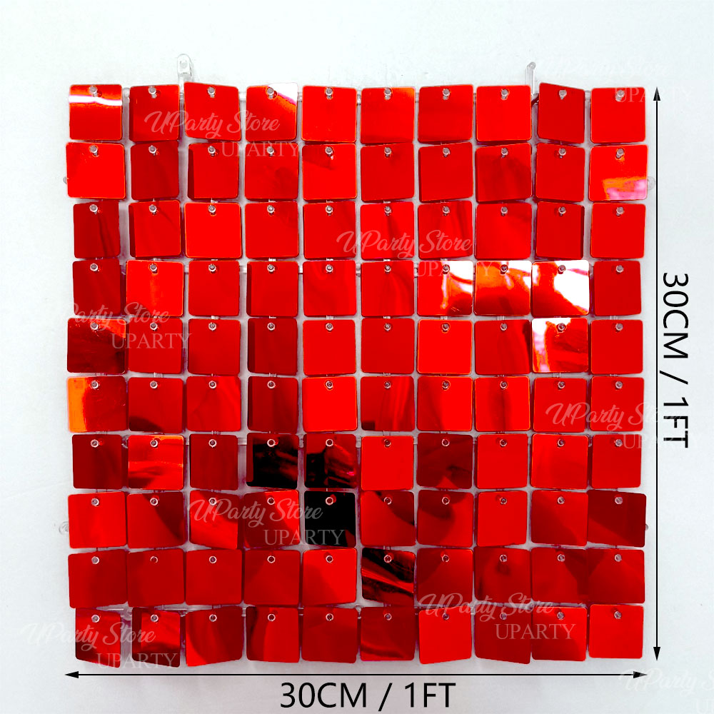 Panel Dinding Berkilau Merah 1 - Sequin Fabric Panel ulasan dan harga