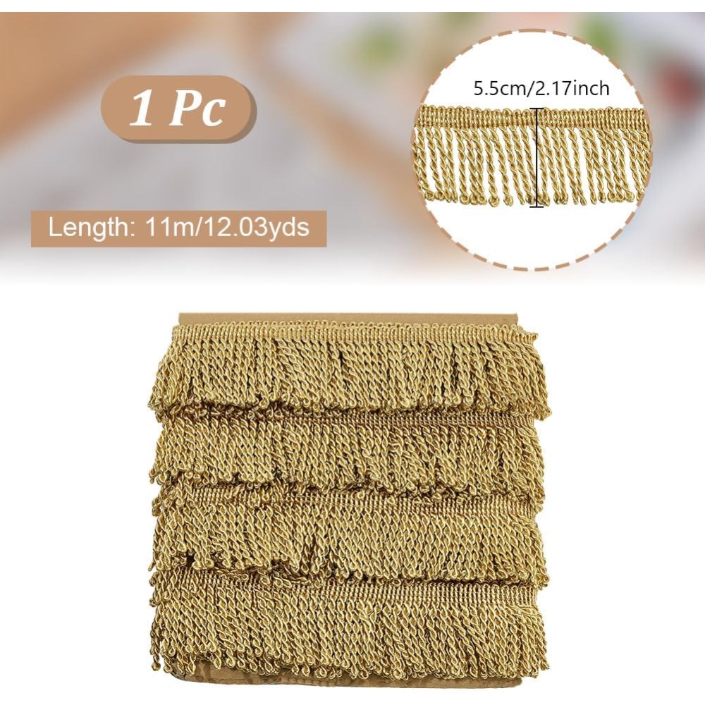 Rumbai Rantai Bordir 12 Yard x - Tassel Fringe Trim ulasan dan harga