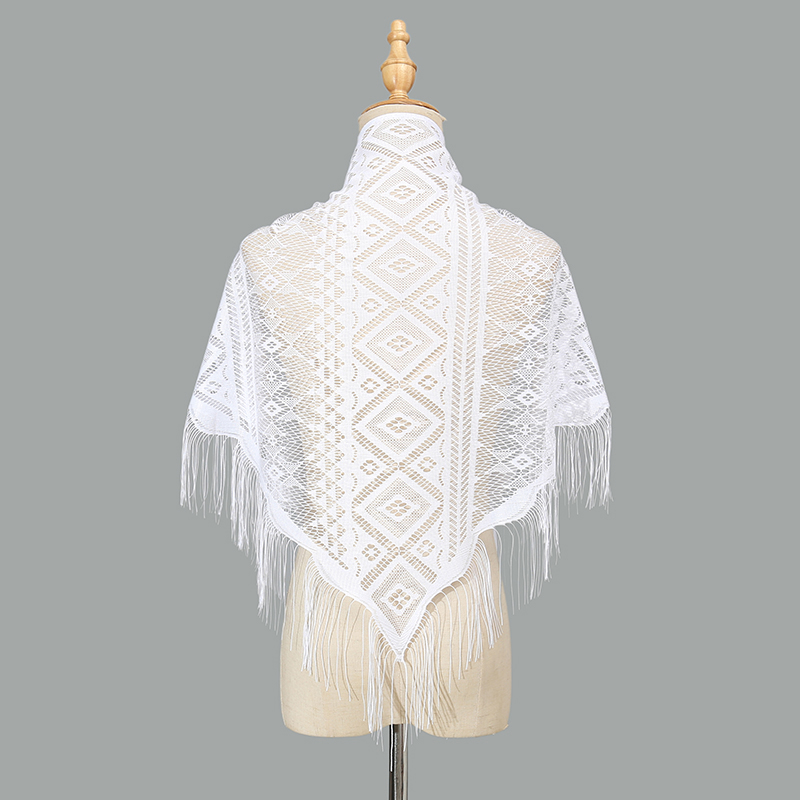 Syal segitiga rumbai elegan sy - Tassel Fringe Trim ulasan dan harga