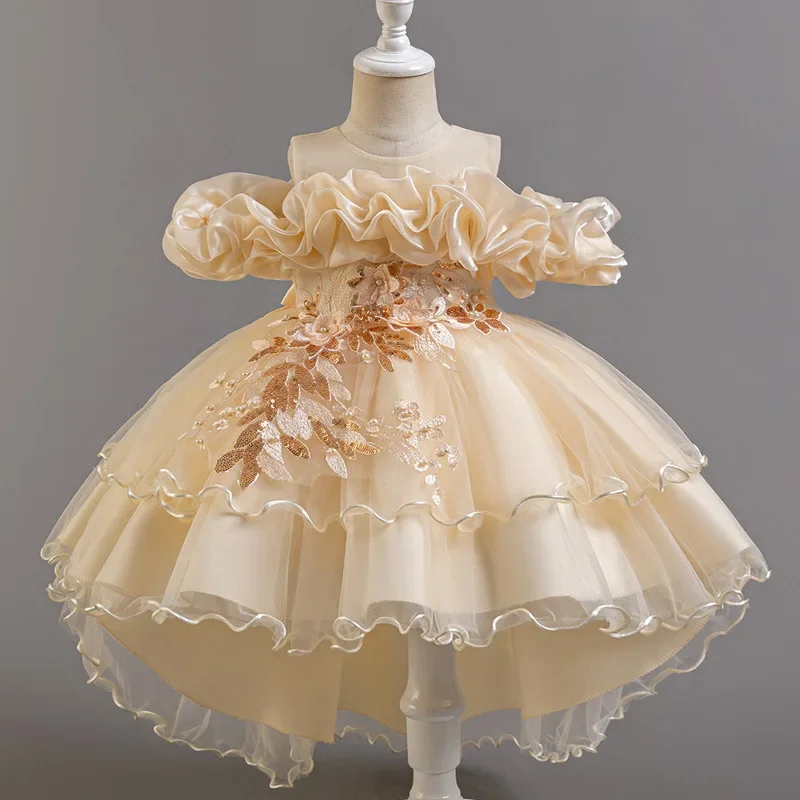 Gaun pesta bunga anak perempua - Lace Ribbon Trim ulasan dan harga