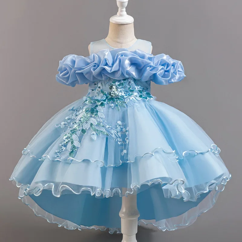 Gaun pesta bunga anak perempua - Lace Ribbon Trim ulasan dan harga