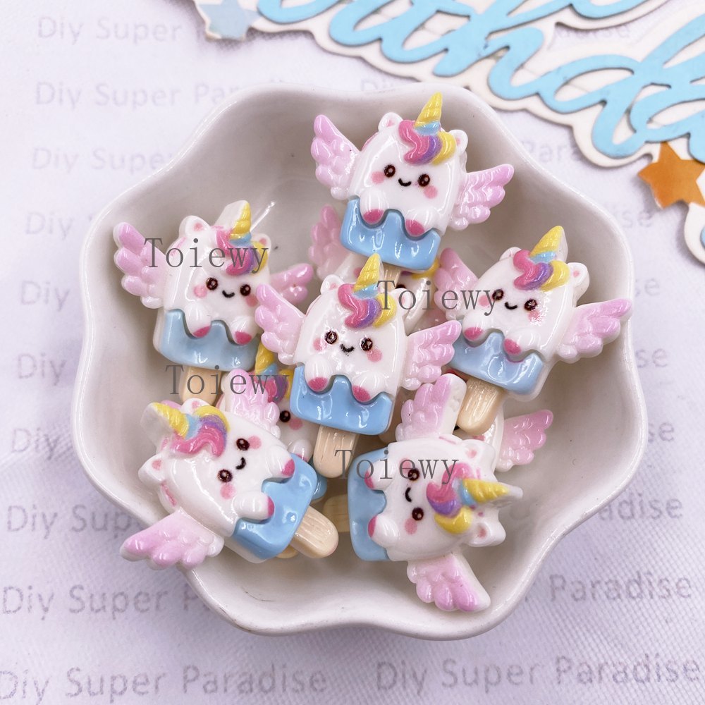 10pcs Resin Warna-warni Kartun - Christmas Craft Embellishment ulasan dan harga