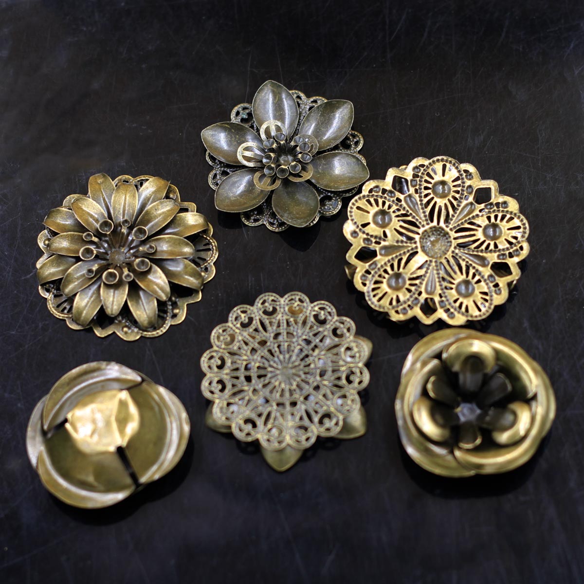 6 Buah Hiasan Kombinasi Pola B - Craft Embellishments ulasan dan harga