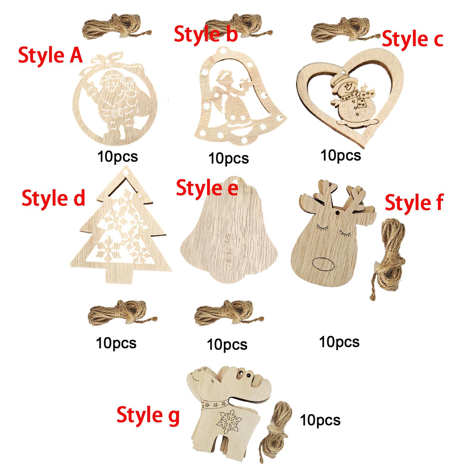 Potongan Kayu Natal yang Belum - Christmas Craft Embellishment ulasan dan harga