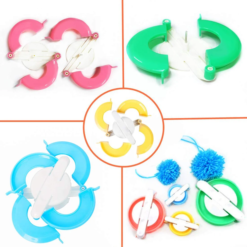 Kit Pembuat Pom Pom 4 Ukuran d - Pom Pom Maker Tool ulasan dan harga