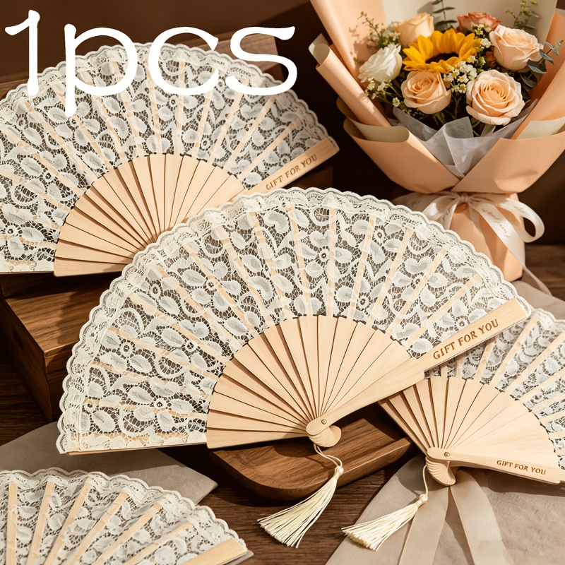 Kipas Lipat Renda Berukir Pers - Tassel Fringe Trim ulasan dan harga