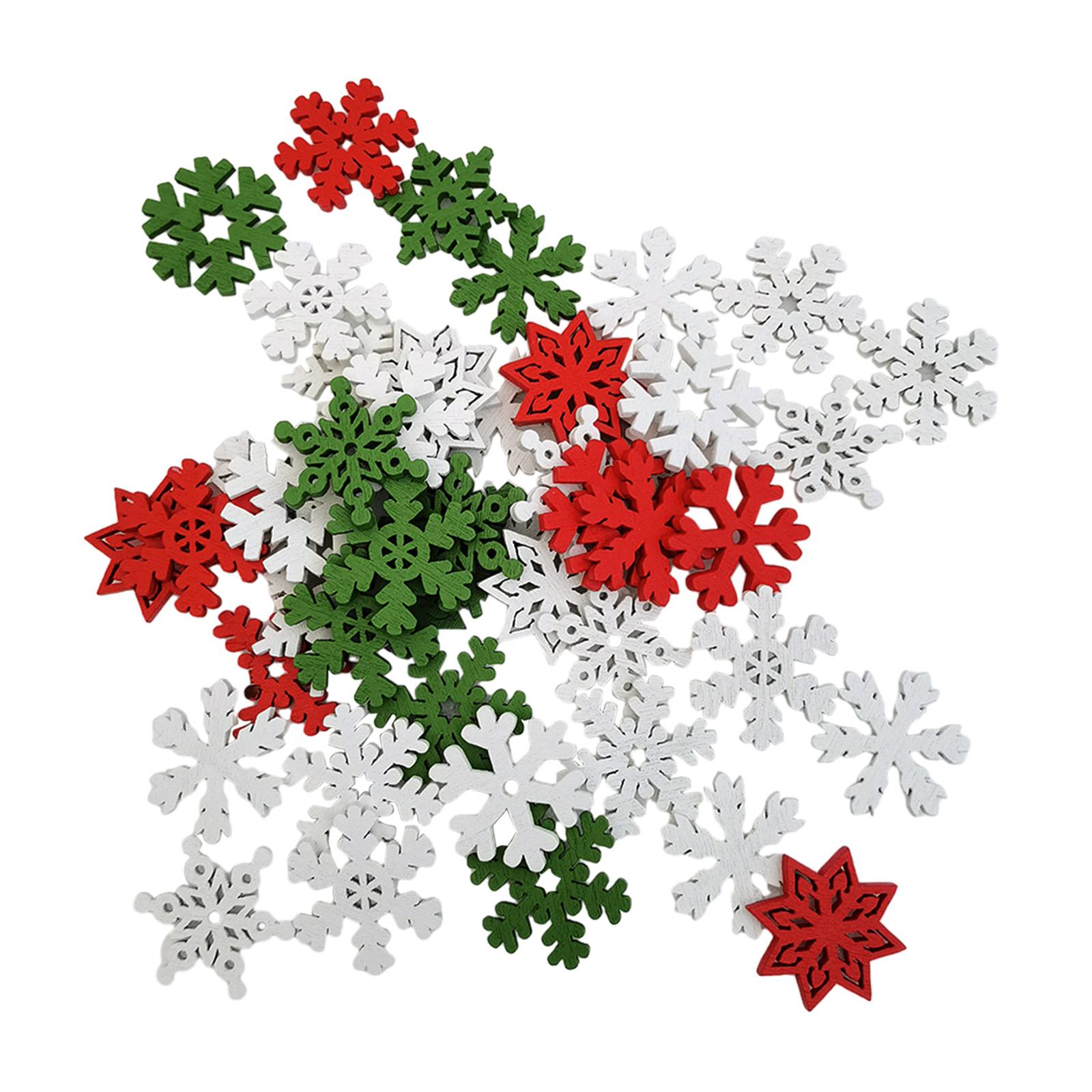 50 Buah Hiasan Natal Kayu Deko - Christmas Craft Embellishment ulasan dan harga