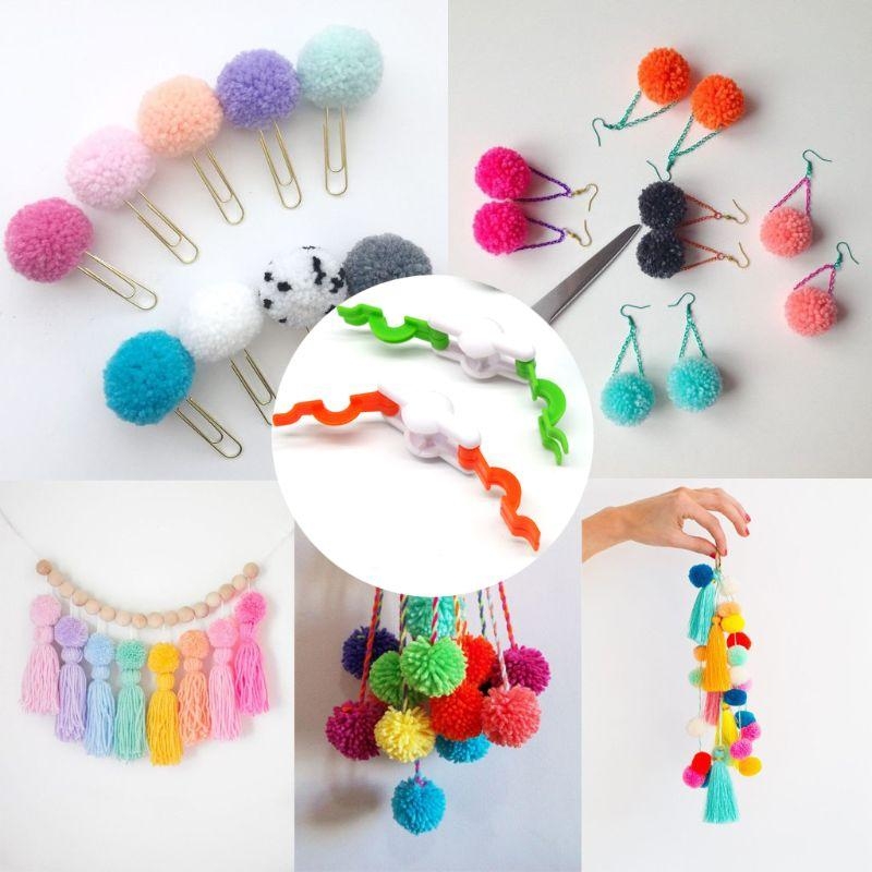 D8KF 2 Buah Pembuat Pom-Pom un - Pom Pom Maker Tool ulasan dan harga