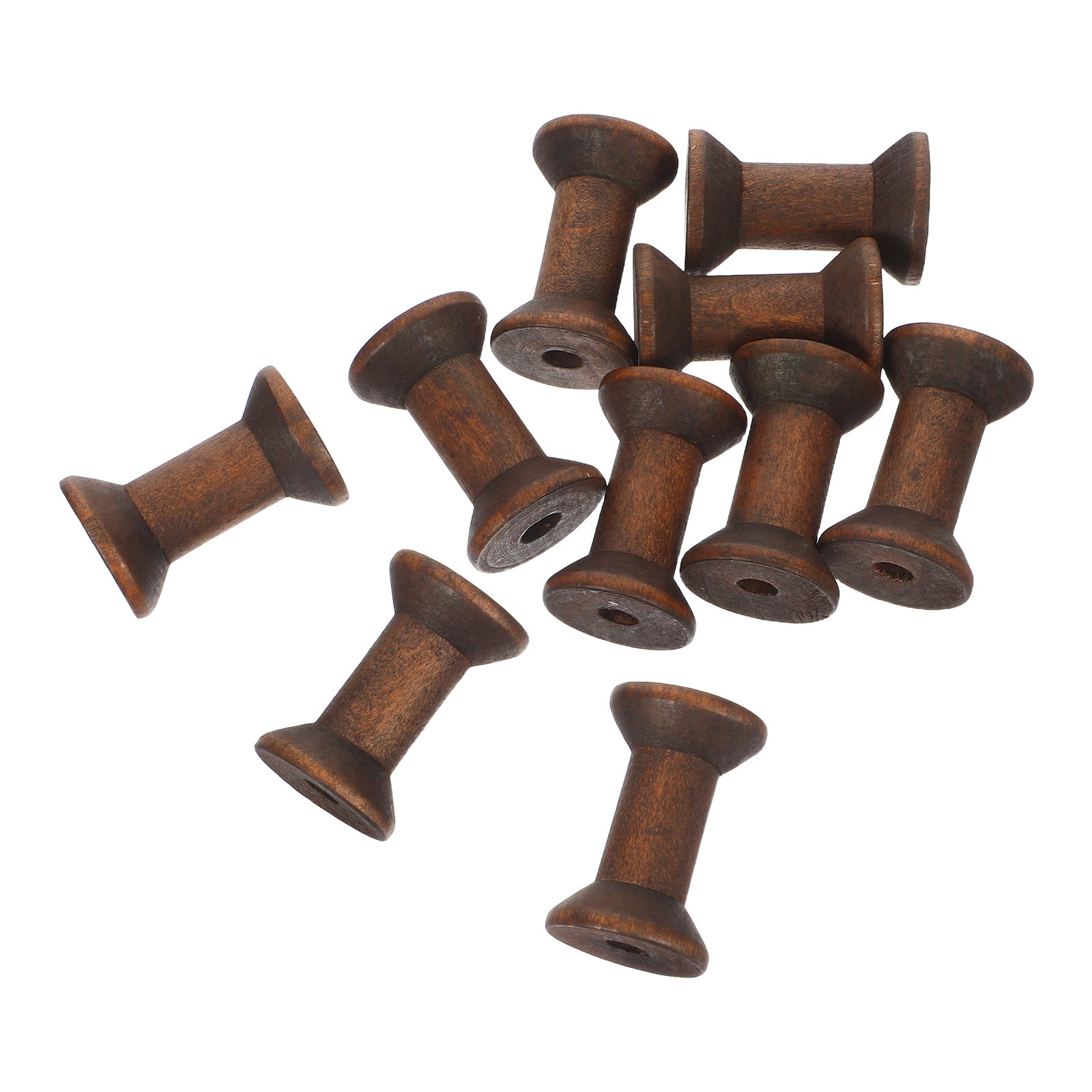 10Pcs Gulungan Kayu Alami Vint - Organza Ribbon Spool ulasan dan harga