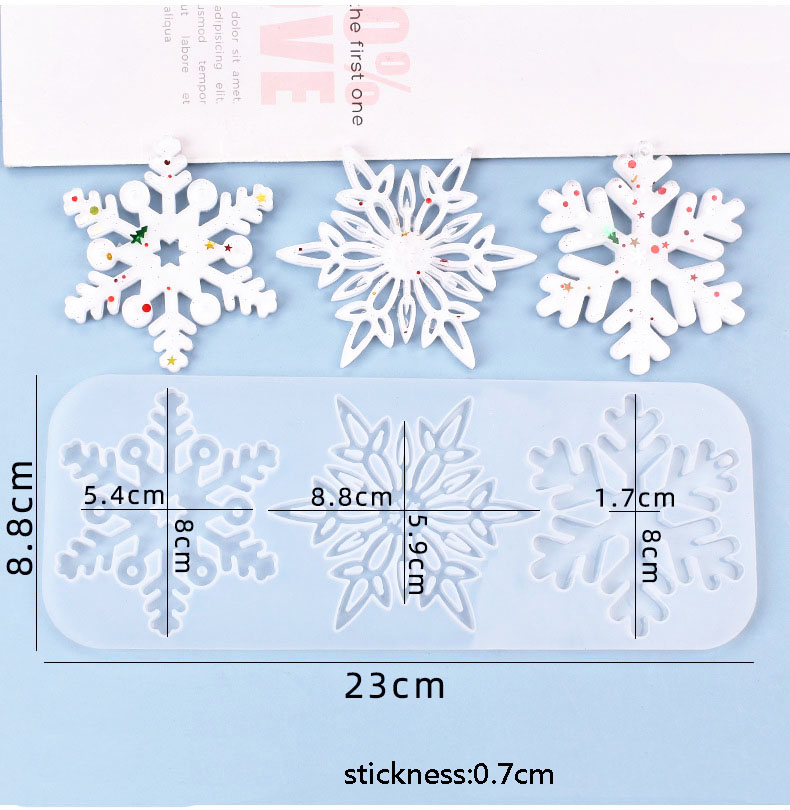Cetakan Silikon Ornamen Keping - Christmas Craft Embellishment ulasan dan harga