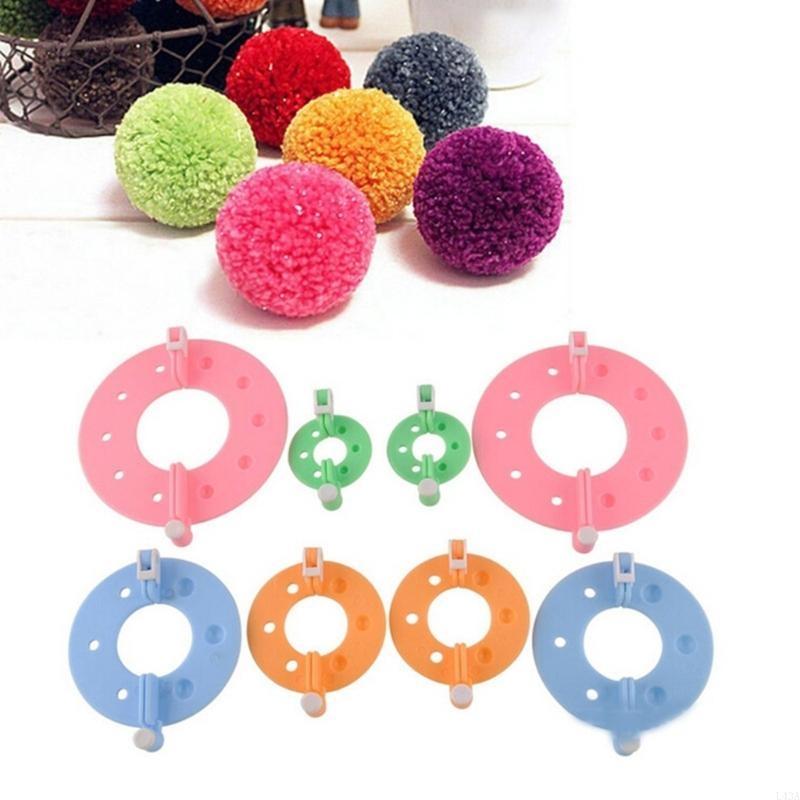 L43A 4 Buah Alat Rajut Benang  - Pom Pom Maker Tool ulasan dan harga