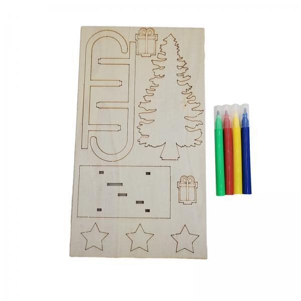 3x Kerajinan Kayu DIY Hiasan P - Christmas Craft Embellishment ulasan dan harga