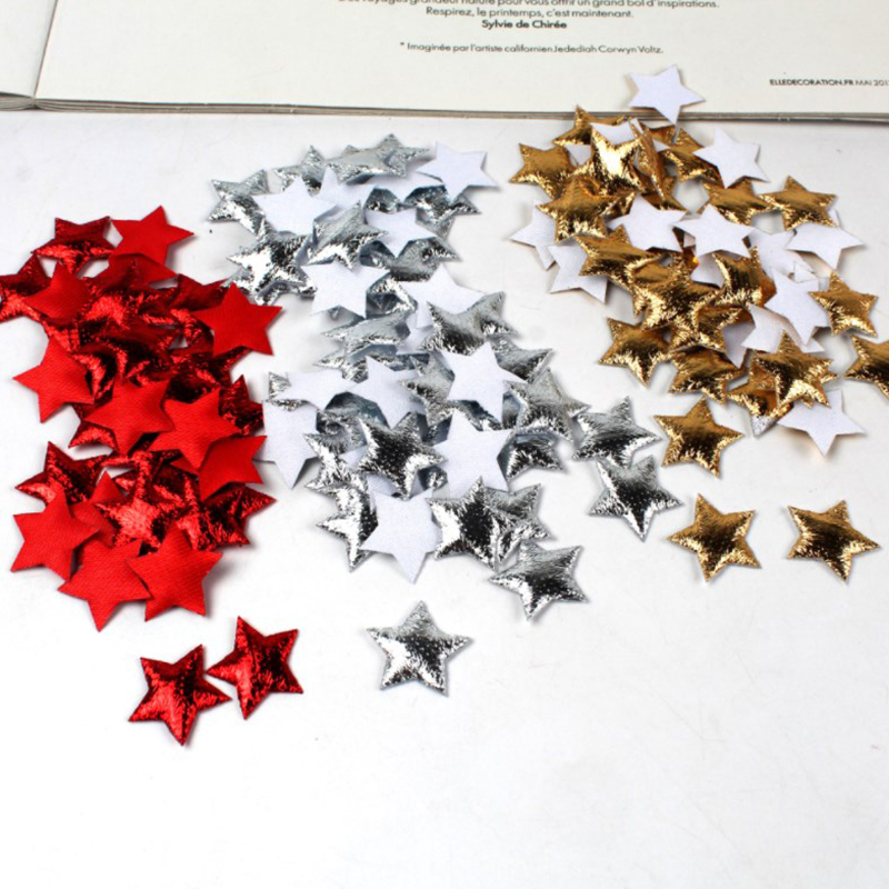 100 buah bintang emas/perak un - Christmas Craft Embellishment ulasan dan harga